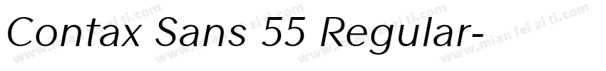 Contax Sans 55 Regular字体转换